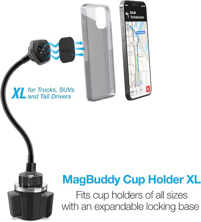 MAGBUDDY Elite Cup Holder XL Mount Black - Image 2