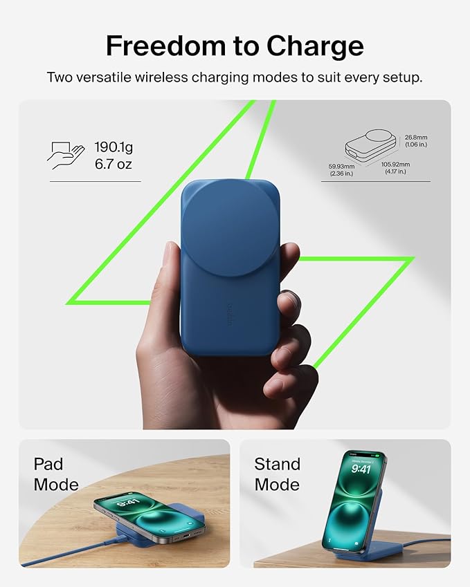 Belkin MagSafe Charger Compatible, 3-in-1 Charging Station, Qi2.2 25W Magnetic - Image 5