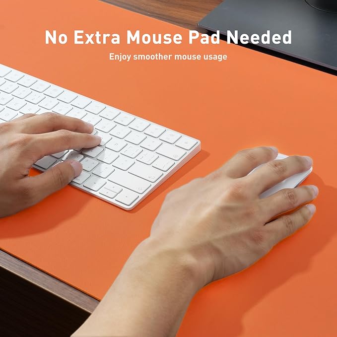 Aothia Faux Leather Desk Mat – Large Mouse Pad, Non-Slip PU Leather Blotter - Image 4