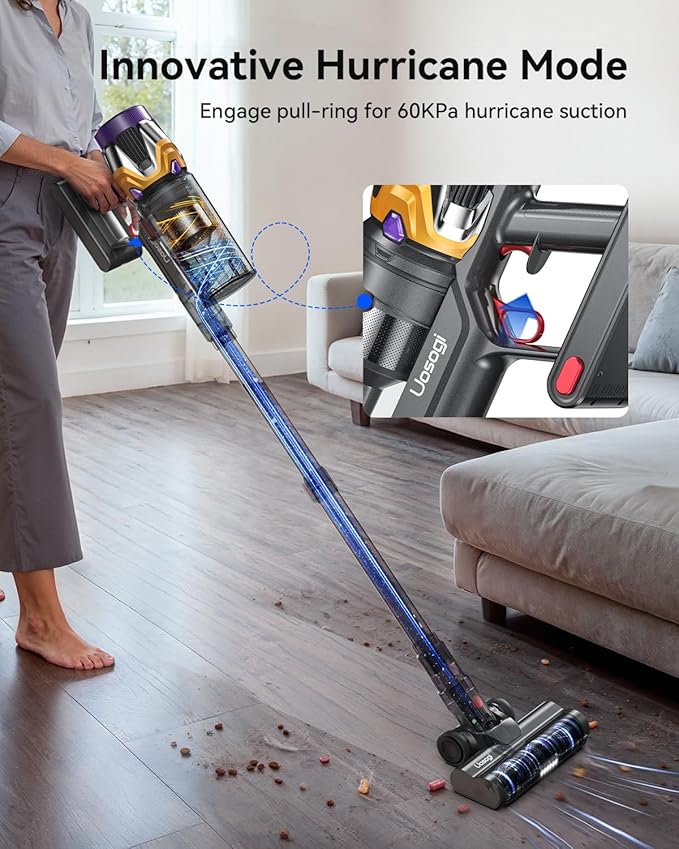 Cordless Vacuum Cleaner, Upgraded 55KPA 650W 70Mins Stick Vacuum - Image 4