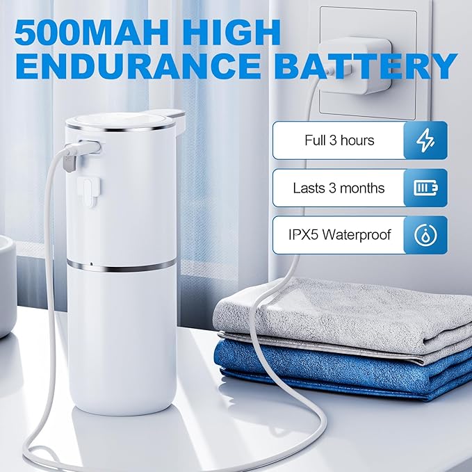 Automatic Liquid Soap Dispenser, 12.8oz/380ml Wall Mount Touchless Soap - Image 7