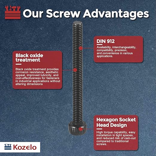 Kozelo 50pcs Socket Head Cap Screws - Image 3