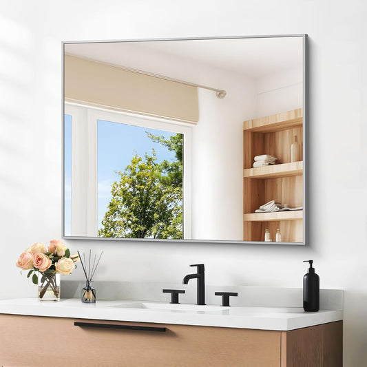 30" x 30"Bathroom Mirror, Decorative Rectangular Vanity Mirror
