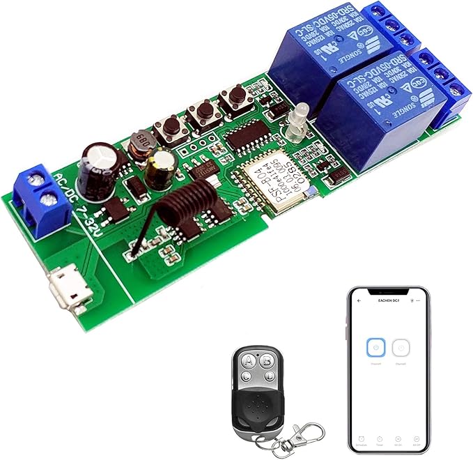 Newgoal 2-Channel Ewelink App Remote Control WiFi 433MHz RF Wireless Switch by Newgoal