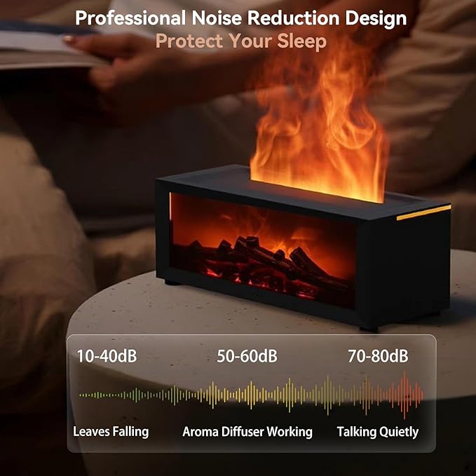 Essential Oil Diffuser, 7 Colors Flame Fireplace Diffusers and Humidifier - Image 7