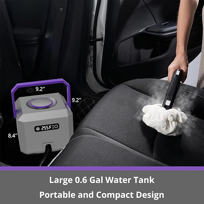 awasky Canister Steam Cleaner: 50-Sec Heat-Up, 0.6 Gal Tank Refill Anytime - Image 6