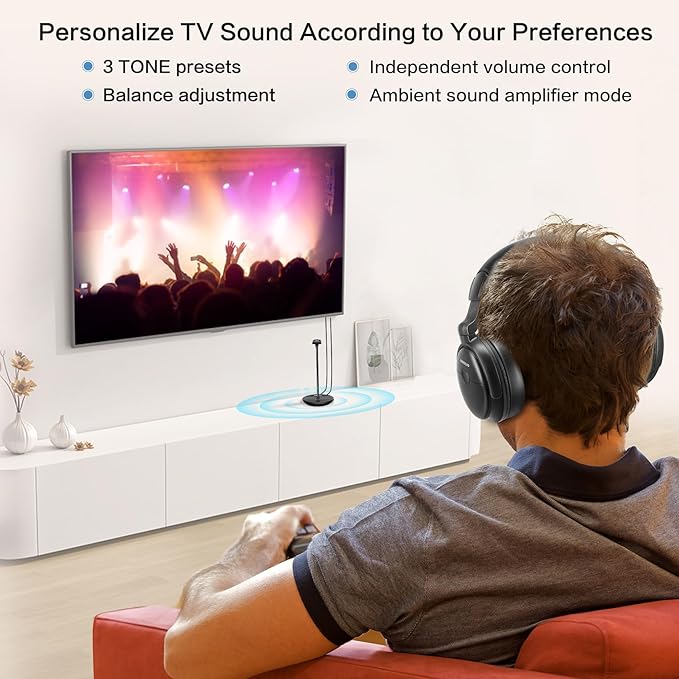 SIMOLIO Wireless Headphones for TV - Image 5