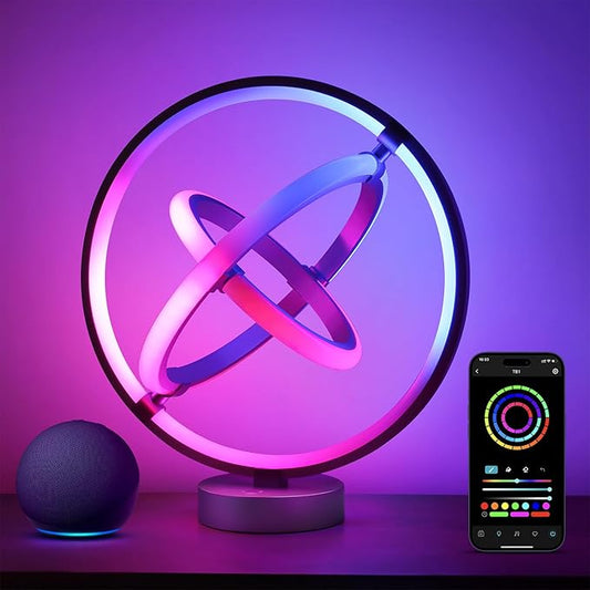 Lepro TB1 AI Smart Table Lamp, RGB+IC Addressable Color Changing Desk Light by Lepro