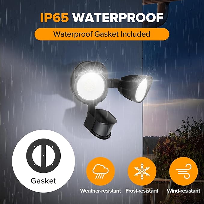 UME LED Security Light Motion Sensor Outdoor Lights, 27W 3000LM, IP65 Waterproof - Image 6