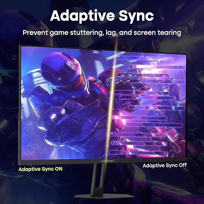 Amzfast 24.5 Inch FHD 280Hz/240Hz Gaming Monitor, 1ms Adaptive Sync, 10 Bit - Image 4