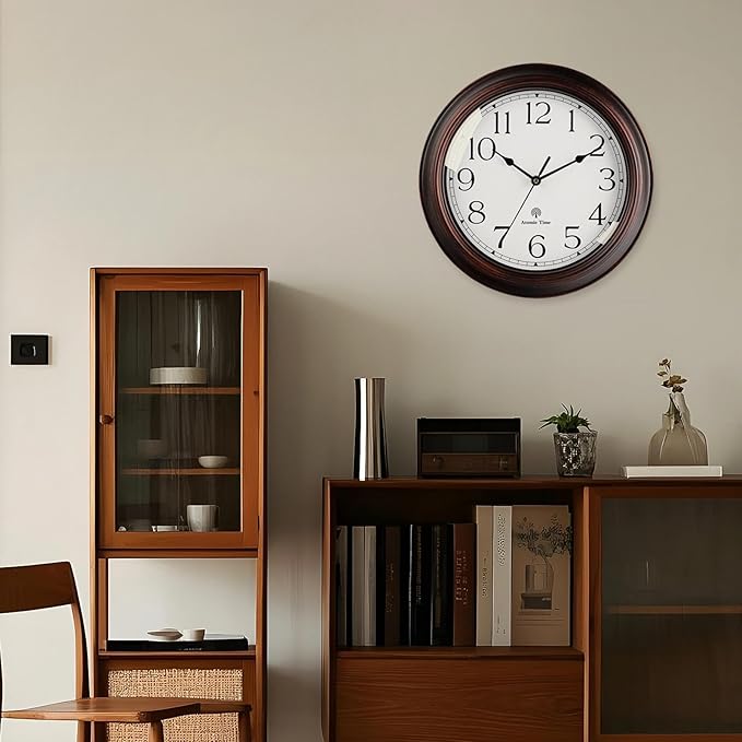 KECYET Atomic Wall Clock 10 Inch, Silent Non-Ticking Vintage Clock Battery - Image 2