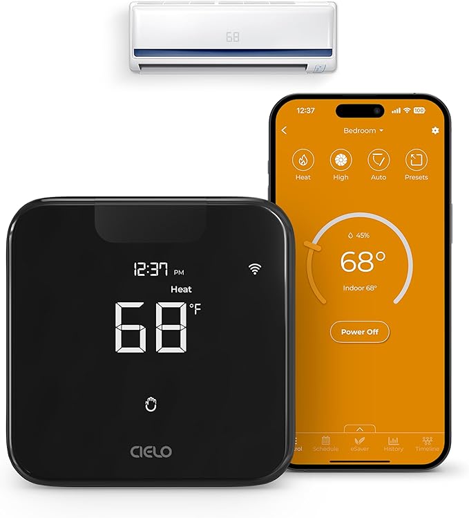 Breez Max | ENERGY STAR CERTIFIED Smart AC Controller | WiFi Thermostat by CieloBreez