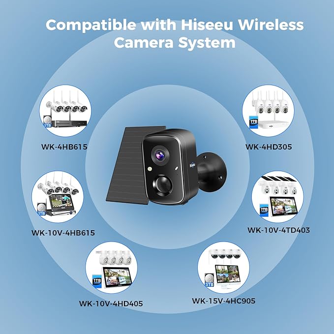 Hiseeu Security Cameras Wireless Outdoor, PIR/AI Motion Detection, Waterproof - Image 7