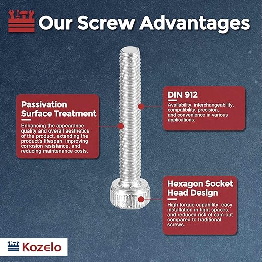 Kozelo 30pcs Socket Head Cap Screws - Image 3