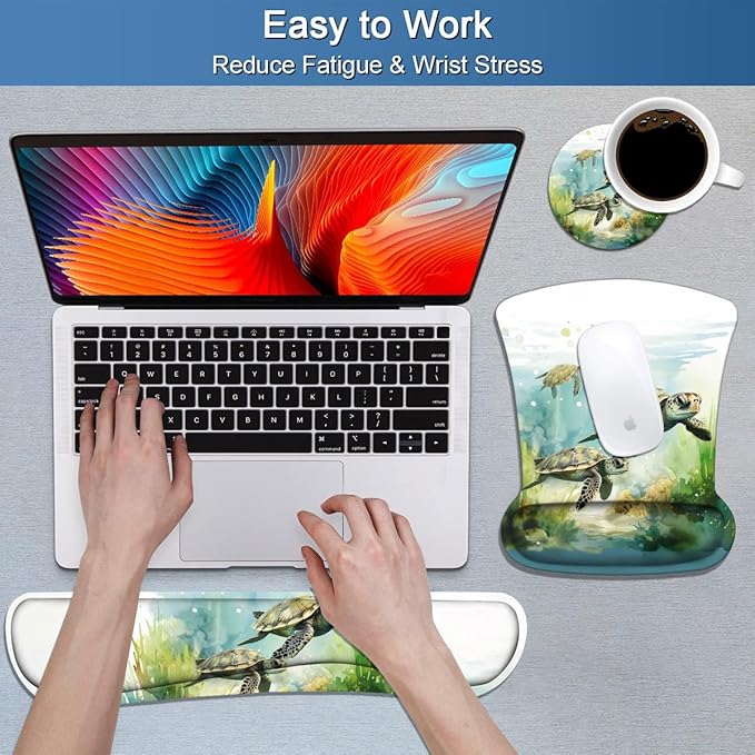 Keyboard Wrist Rest and Mouse Pad Wrist Support Set - Image 4