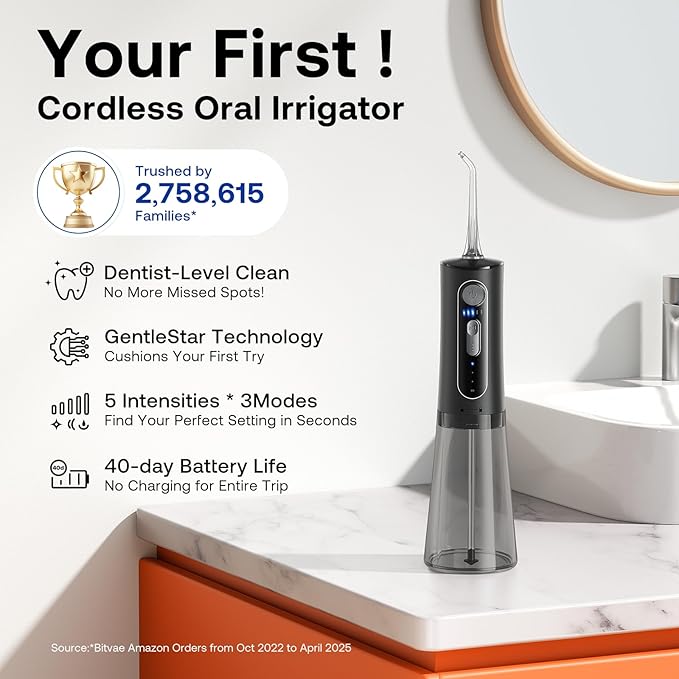 Bitvae Water Dental Flosser for Teeth, Cordless Water Teeth Cleaner Picks - Image 2