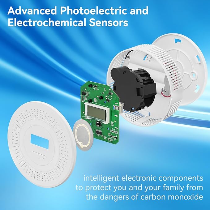 Smoke Detector Carbon Monoxide Gas Alarm, Fire Carbon Monoxide Detector 2 in 1 - Image 4