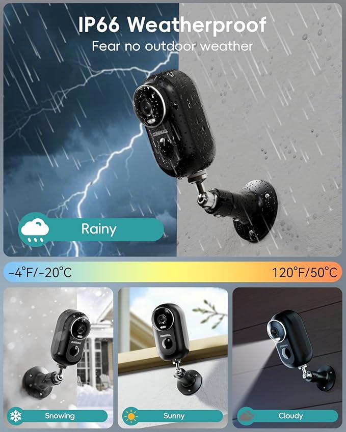 ZUMIMALL Security Cameras Wireless Outdoor, 2 Packs, 2K Cameras - Image 4