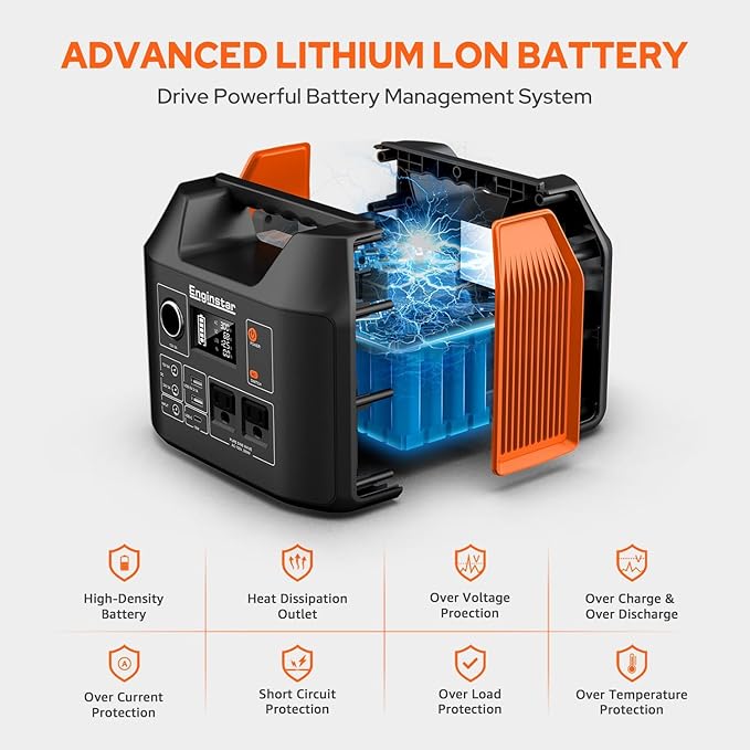 EnginStar Portable Power Station 300W 296Wh Battery Bank - Image 4