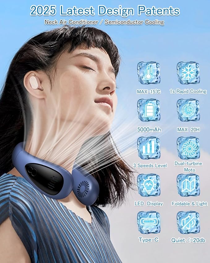 GAITIR Neck Air Conditioner, Portable Neck Fan - Image 6