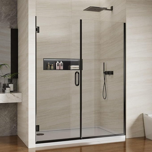 Pivot Swing Shower Door, Adjustable Width 58.9-60" W x 74" H Semi-Frameless by ViivppaiShowerDoors