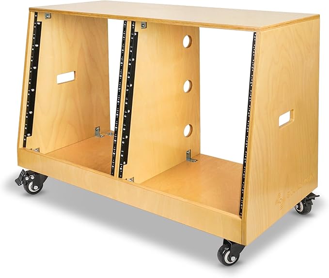 Sound Town DIY 2 x 12U Slanted Studio Rack - Image 2