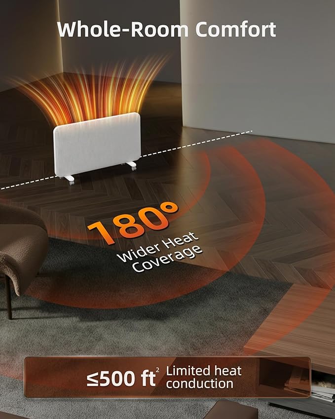 YEW Space Heaters for Lagre Room, Convection Infrared Electric Heater - Image 3