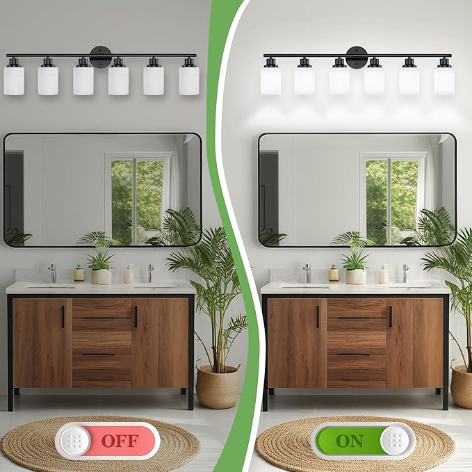 Guliaofo 6-Light Bathroom Light Fixtures, Vanity Lights - Image 5