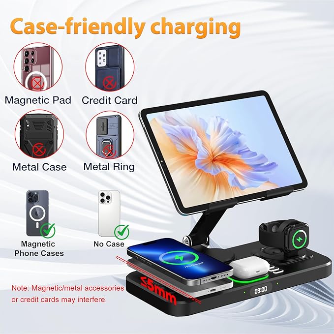 30W Charging Station for Apple Products, Foldable Wireless Charger - Image 7