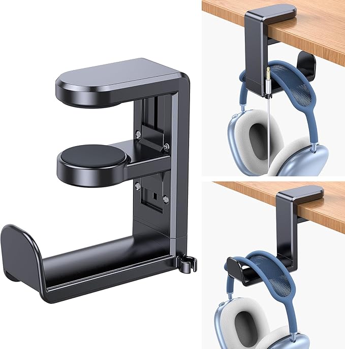 Coolpow Gaming Headphone Stand for Desk【360°Rotating】PC Headset Holder for Desk by Coolpow