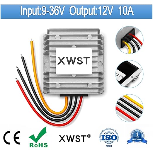 9V-36V to 12V Stabilizer Boost Buck Converter 10A 120W Waterproof Auto Step Up - Image 2