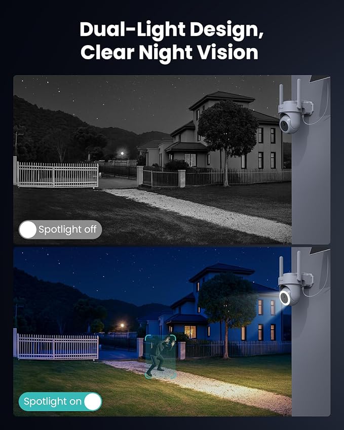 CAMSTRO 4K Security Cameras Wireless Outdoor No Subscription, 360° PTZ Home - Image 7