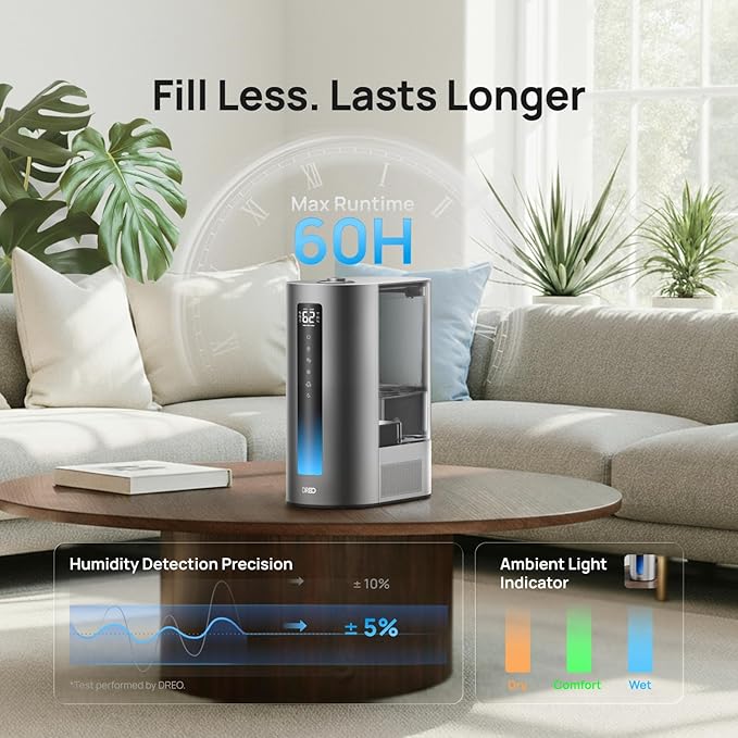 DREO 6L Humidifiers for Bedroom, Smart Warm & Cool Mist for Large Room - Image 6