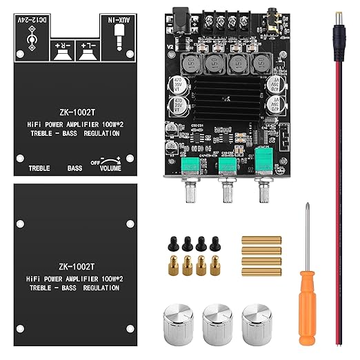 ZK 1002T Bluetooth 5.0 Amplifier Board, 2x100 Watt amp - Image 6
