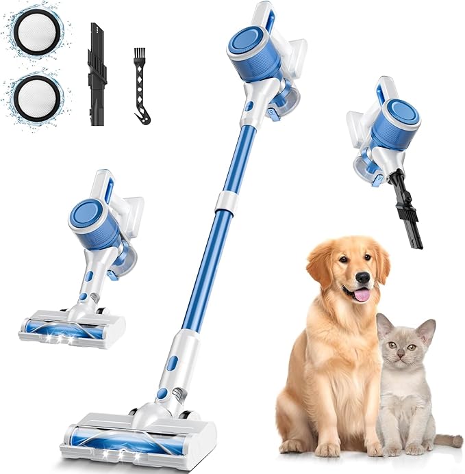 BSNAW Cordless Vacuum Cleaner for Home, 8-in-1 Lightweight Stick Vacuum by BSNAW