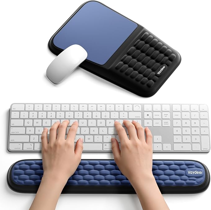 2-in-1 Keyboard & Mouse Wrist Rest Set – Ergonomic Pain-Relief Support by Vaydeer