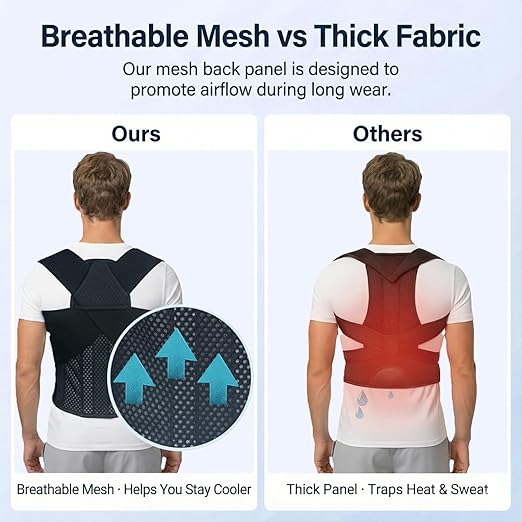 Back Posture Corrector Brace for Men & Women, Back-Anchored Shoulder Support - Image 3