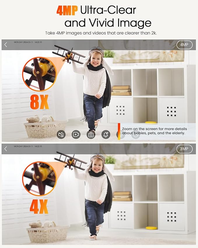 usogood 2.5K Indoor Camera for Home Security, 360°Pet Camera Indoor - Image 5