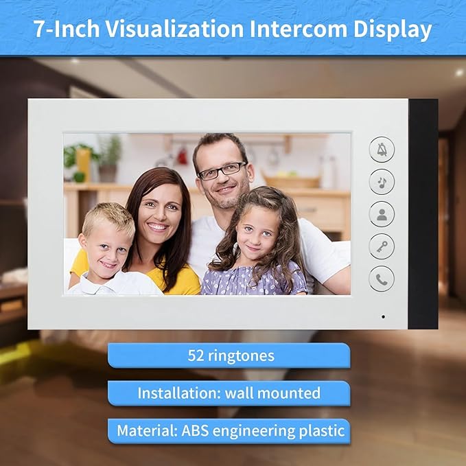 Wired Video Multifamily Apartment Intercom System, 2/3/4/6/8/10/12 Units 7 inch - Image 5