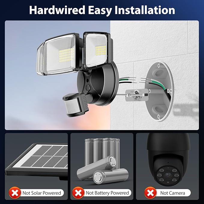 Onforu 2 Pack 100W 11000LM LED Motion Sensor Outdoor Lights, Dusk to Dawn Flood - Image 2