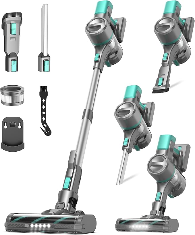 Yassol S10K Cordless Vacuum Cleaner, 55Kpa 60mins Lightweight Stick Vacuum by Unknown
