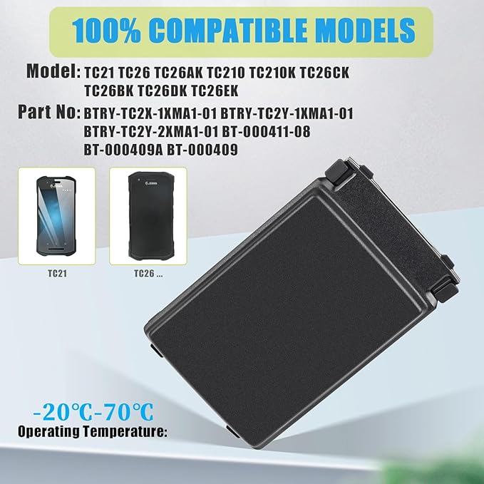 GsevPuek 5260mAh TC26 Replacement Battery, - Image 3