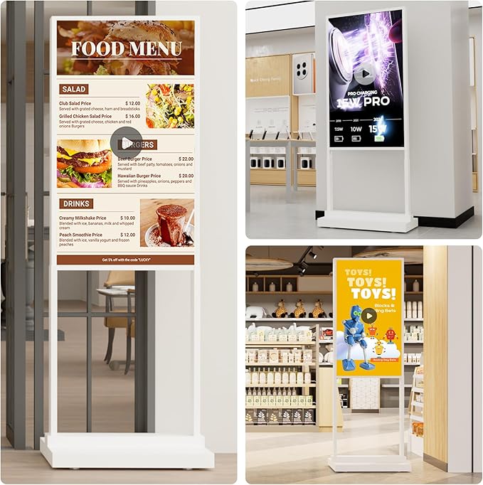 Canlarriz 55 Inch 4K Touchscreen Kiosk, Indoor Capacitive Touch Floor Standing - Image 6