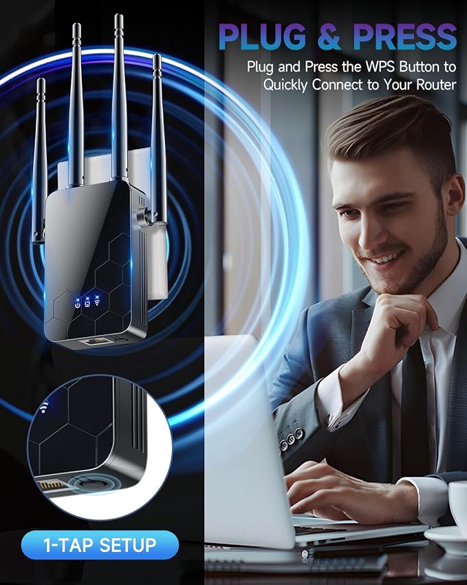 2026 WiFi Extender Internet Booster, 10000 Sq.ft Long Range Repeater Wireless - Image 9