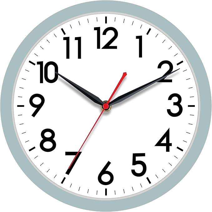 AKCISOT Wall Clock, Modern Small Wall Clocks Battery Operated 10 Inch, Silent by Akcisot