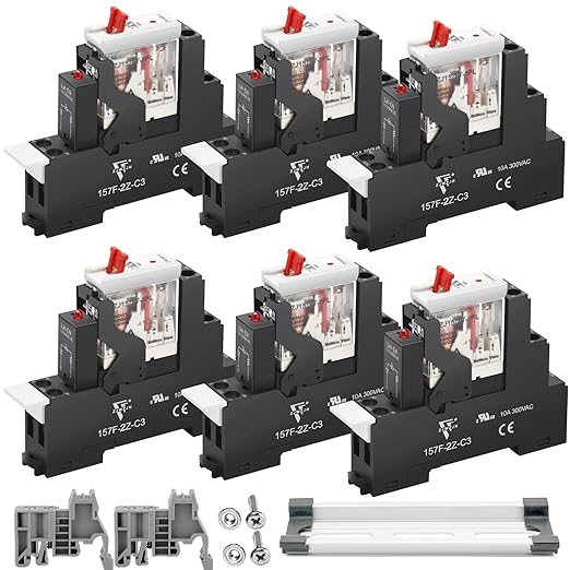 6 Pcs 8Amp Mini Relay Switch 110V 120V AC by ZJWZJH