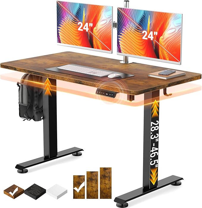 Veken 47.2" Standing Desk, Adjustable Height Office Desk by Veken