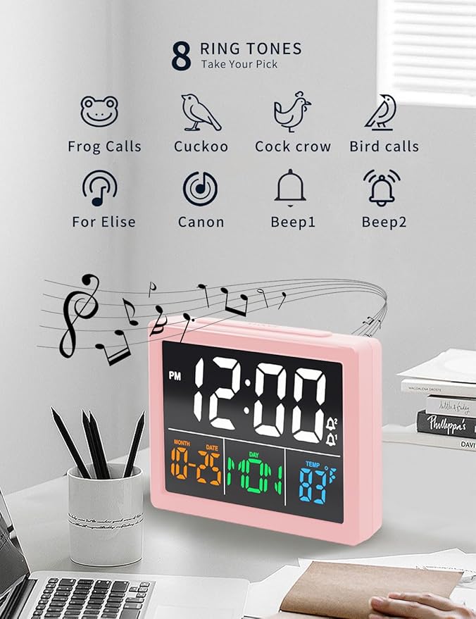 Digital Alarm Clock, with 5.5" Large LED Time Display, Adjustable Alarm Volume - Image 7