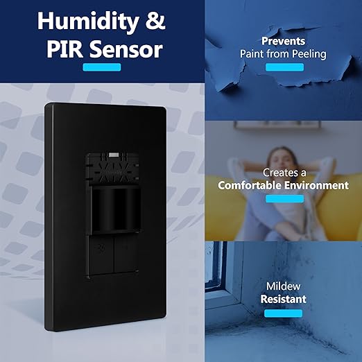 LIDER Humidity Sensor Switch and Motion Sensor Light Switch, PIR Sensor - Image 7