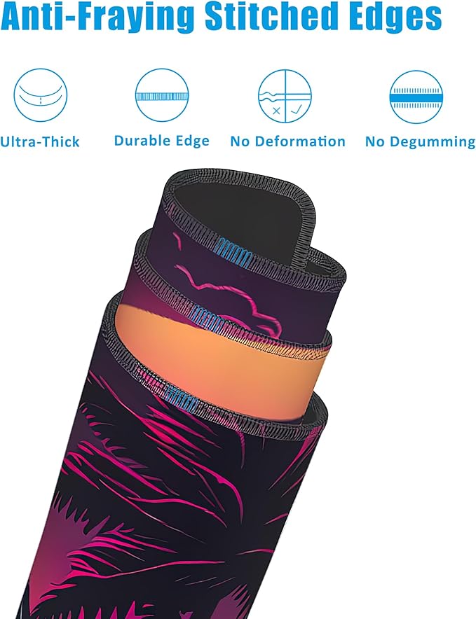 EOBKLAX Mouse Pad, Retro Sunset Desk Mat - Image 4